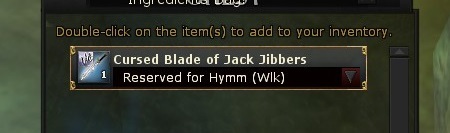 And Hymm finally picked up a Jibbers Blade from 3BC!